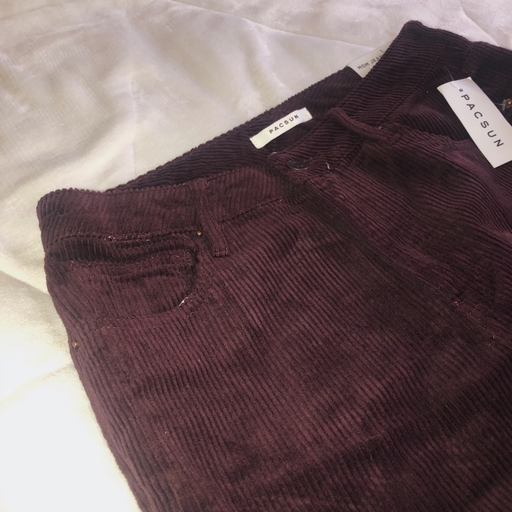 Pacsun boysenberry mom-jean corduroys